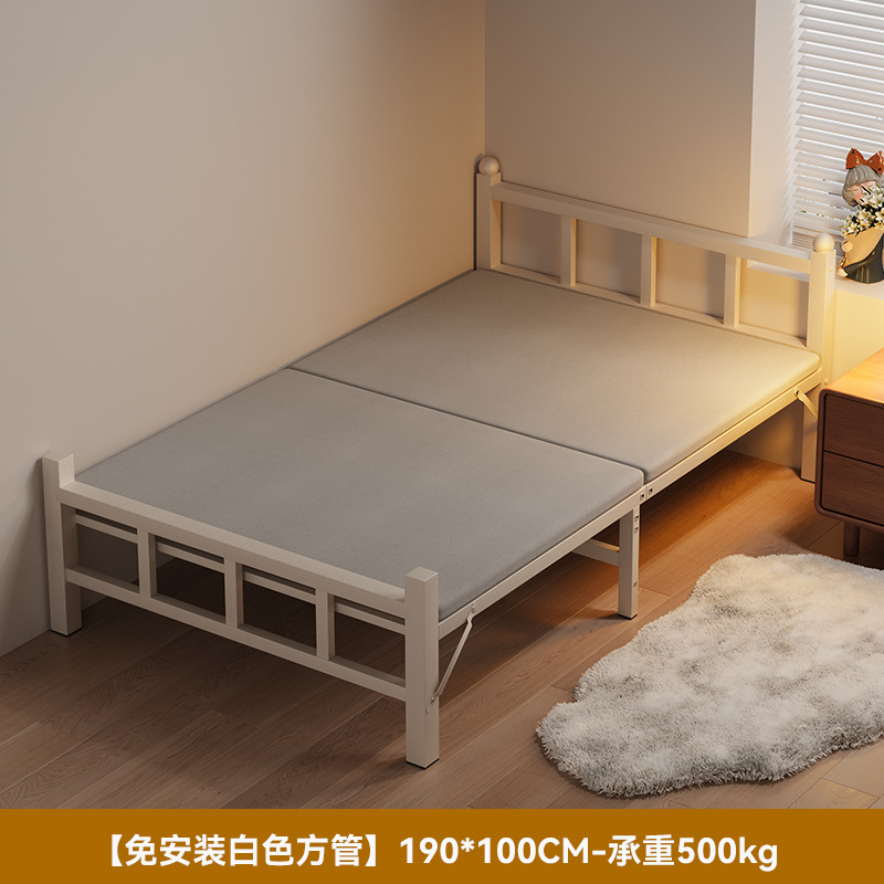 Sábanas plegables 1m2 cama simple doméstica de alquiler de adultos dormitorio de oficina marcha siesta cama de hierro