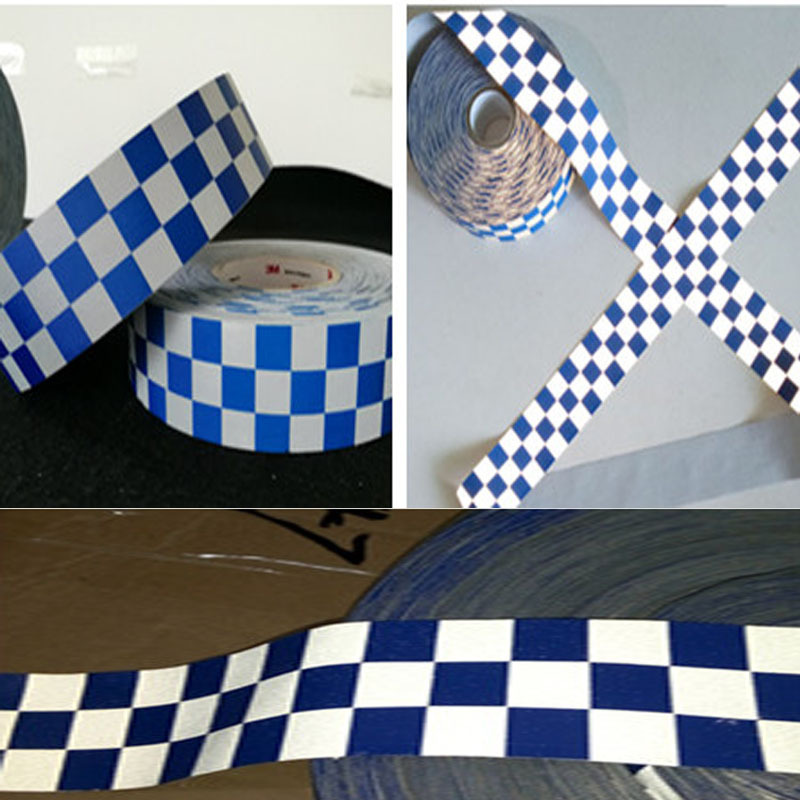 户外救援反光衣用车缝反光条高亮消防安全反光带亮银方格反光布条