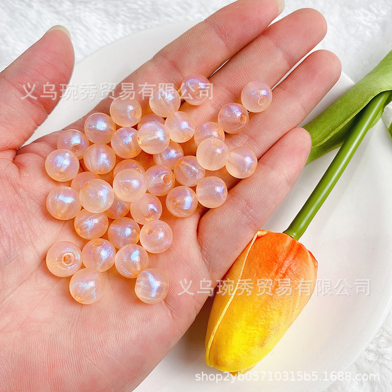 Perlas acrílicas con diseño estrella y sirena, accesorios DIY para pulseras