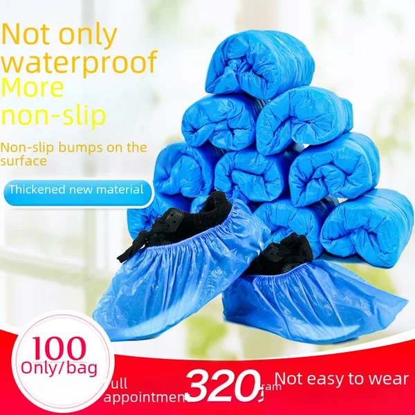 Super Thick Disposable Shoe Cover CPE Indoor Non-Slip Wear-Resistant Household Waterproof Rainy Day Plastic Dustproof Extra Thickened Foot Cover