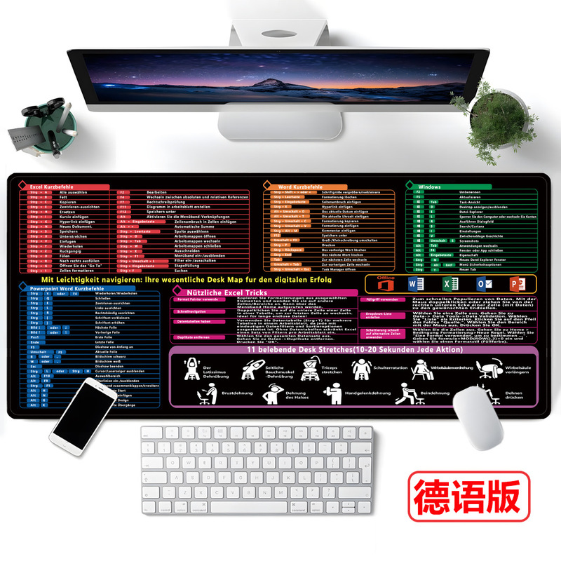新しいドイツ語マウスパッドカスタマイズされた大型滑り止めクロスボーダーヨーロッパとアメリカのビジネスラップトップオフィスゲームデスクパッド|undefined