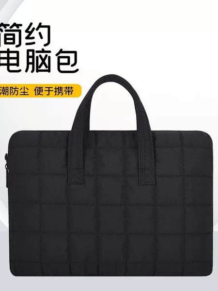 Korean ins laptop bag for Apple 14inch notebook storage bag ipad tablet bag plaid 11inch 15inch