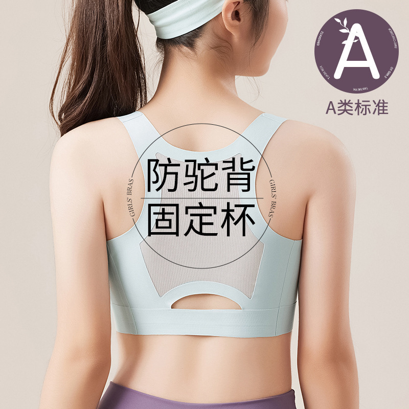 Bra for Early Development Stage, High School Students' Underwear, Fixed Cup Sports Shockproof Girls' Vest, Girls' Development Period Underwear