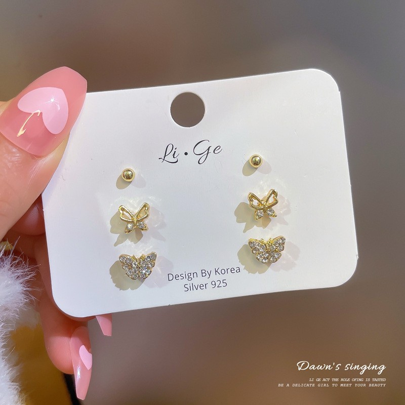6-piece Butterfly Week Stud Earrings Set...