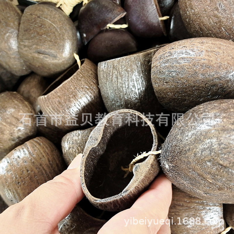 水銅鐘、果実の殻、手振り鐘、天然植物吊り下げ装飾品、手工芸品、音響療法楽器、伴奏音束、風鈴紐|undefined
