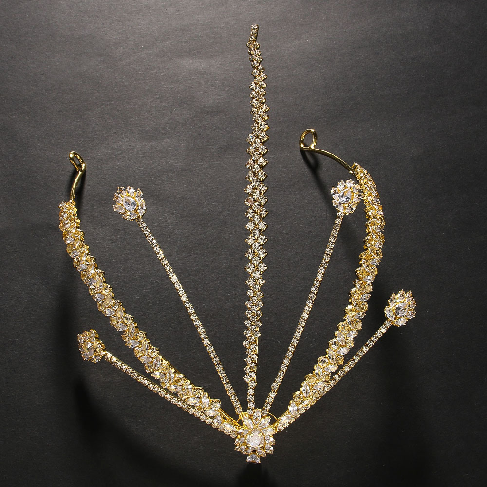 Transfronterizo nuevo circón diadema personalidad europea y americana exagerada brillante tocado nupcial accesorios versátiles headwear