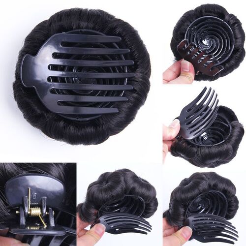 Wig women's nine-flower hairpin hair bag hair accessories updo bun bride ball head updo hair band ancient costume hair
