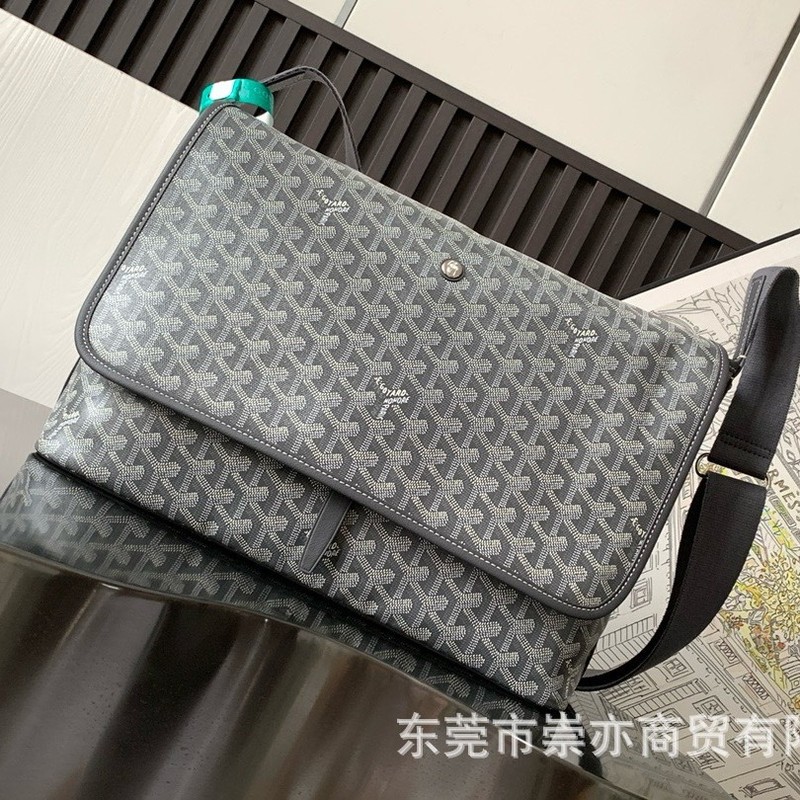 ゴヤール ゴヤール クロスボディ メンズバッグ カペティエン ドッグトゥース オールドフラワー ショルダー メッセンジャーバッグ フラップ ブリーフケース ラージ スクールバッグ|undefined
