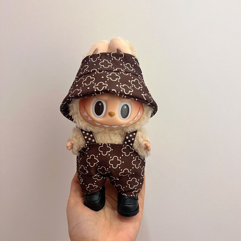 Labubu ベビー服ビニールラブブ 17 センチメートル人形かわいいドレスアップカジュアルスーツスカートぬいぐるみ服|undefined