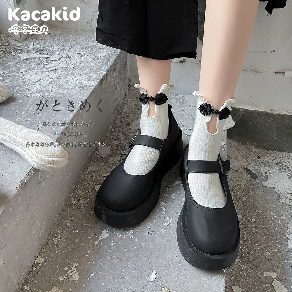 Национальные модные ретро-носки, женские новые хлопковые носки в китайском стиле, персонализированные дизайнерские носки ручной работы с пряжкой, модные носки для матери и дочери, родителей и детей с интернет-знаменитостями