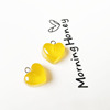 Resin, realistic pendant, earrings heart-shaped, necklace with accessories, handmade