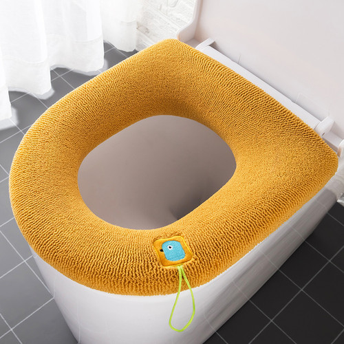 Universal toilet seat cushion, four-season thickened toilet cover, knitted toilet seat cushion, washable household toilet ring