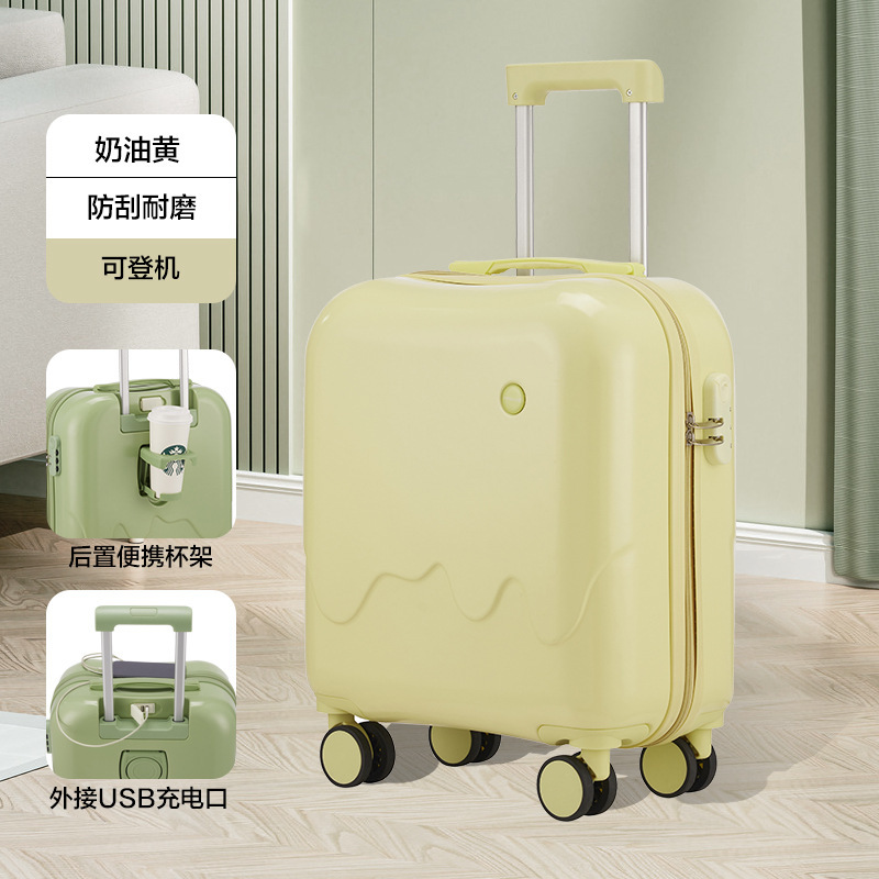 行李箱18寸小型可登机男女新款短途旅行箱拉杆箱密码皮箱子免托运|undefined