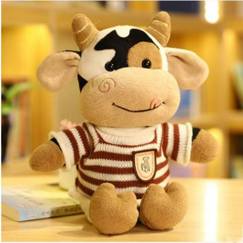Cow [maroon striped sweater style]