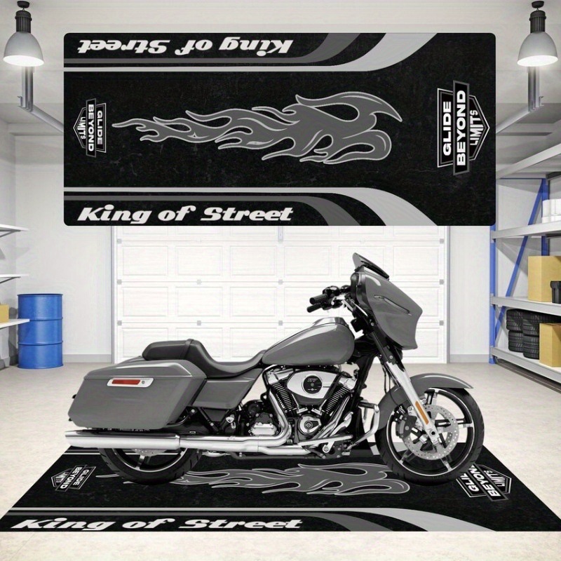 Cross-Border Amazon New Crystal Velvet Floor Mat for Home Basement, Stain-Resistant, Wear-Resistant and Easy to Care for Motorcycle Display Mat