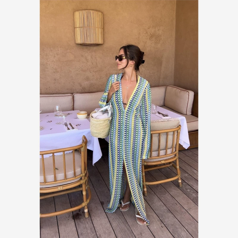 2023 Кружевное платье с вырезами и разрезами