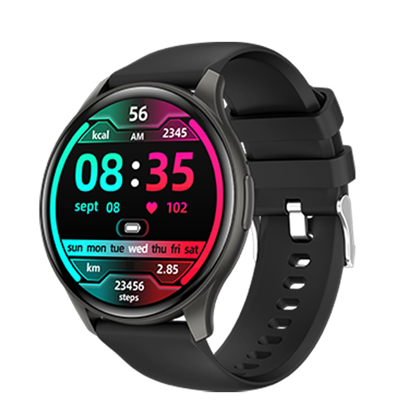 Reloj Inteligente con Pantalla Redonda zw60, Llamadas Bluetooth, Monitor de Ritmo Cardíaco, Monitorización de Salud, Pulsera Deportiva para Mujer ⌚