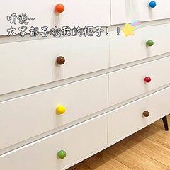子供部屋のキャビネットドアハンドル引き出しカラフルなかわいいボールセラミックラウンドボタン引き出しキャビネットドア漫画ハンドル