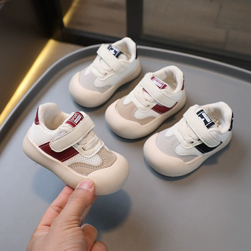 Новые весенние детские ботинки для мальчиков и девочек 1-3 лет, противоударные, нескользящие, с мягкой подошвой, универсальные.