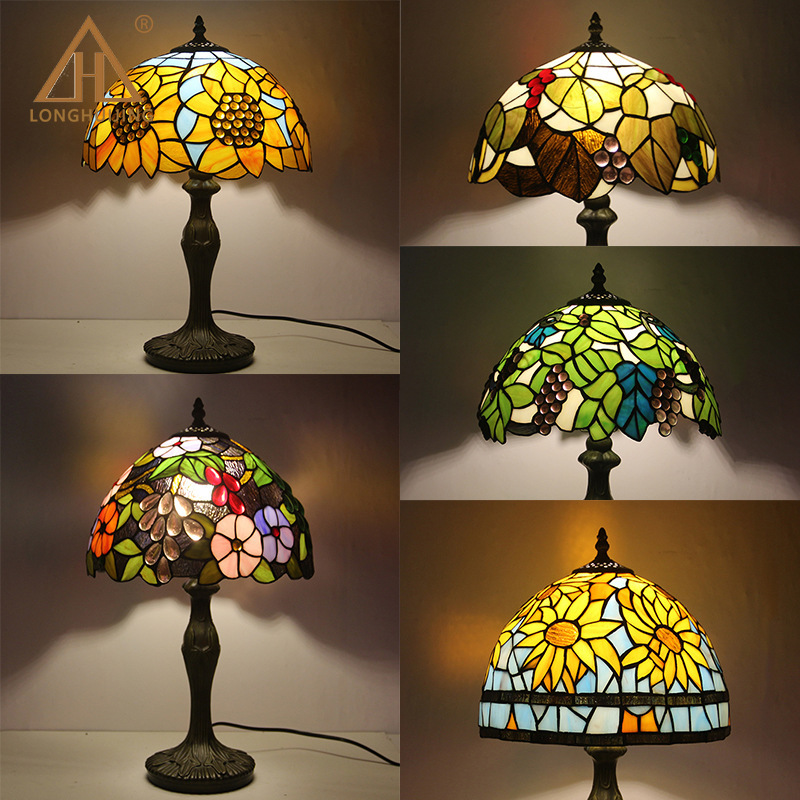 European and American Pastoral Tiffany Glass Table Lamp Hotel Bedside Eye Protection Club Lamp Living Room Lamp Pastoral Style Lighting European and American Pastoral Tiffany Glass Table Lamp Hotel Bedside Eye Protection Club Lamp Living Room Lamp Pastoral Style Lighting