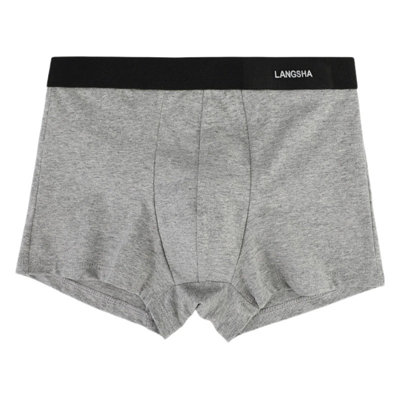 Langsha, мужское нижнее белье, летние трусы-боксеры из чистого хлопка, спортивные дышащие тонкие шорты-боксеры со средней талией для мальчиков, головные штаны