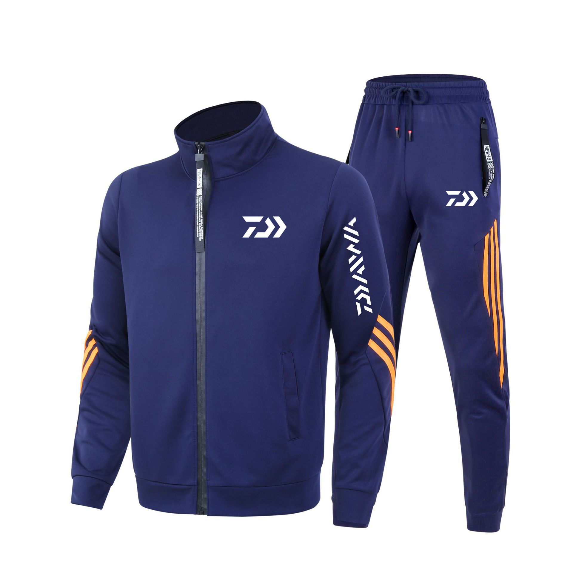 001 2023 Spring And Autumn New Men's Casual Zipper Jacket Unisex Outdoor Running Sports Set_voghion.com