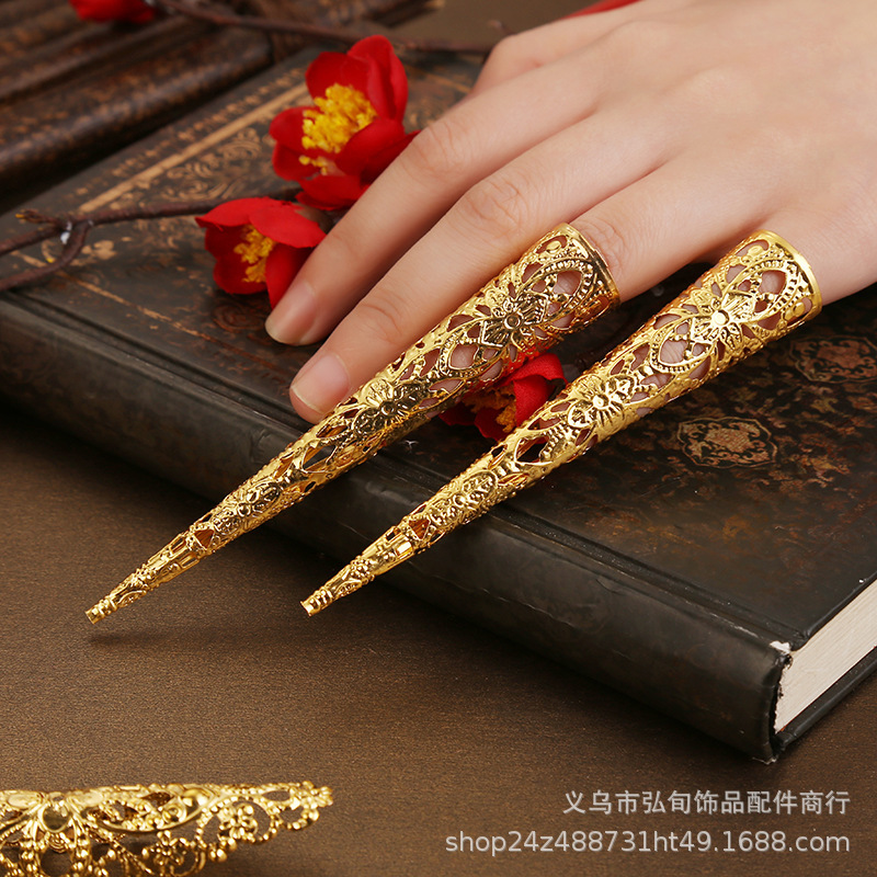 Ancient style handle set Court armor finger set ancient long nail set Finger Set jewelry accessories