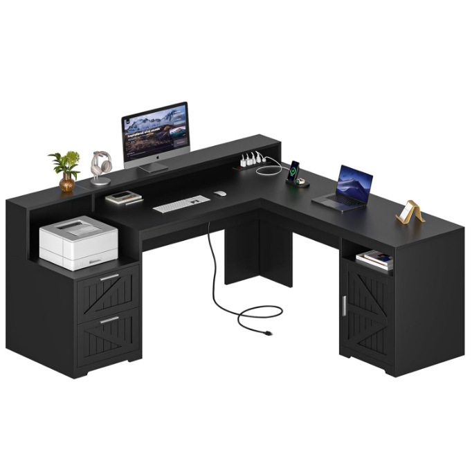 Corner Gaming Desk Computer Desk Desktop Home L-Shaped Desk with Bookshelf Integrated Study Desk Simple Work Desk Table Corner Gaming Desk Computer Desk Desktop Home L-Shaped Desk with Bookshelf Integrated Study Desk Simple Work Desk Table