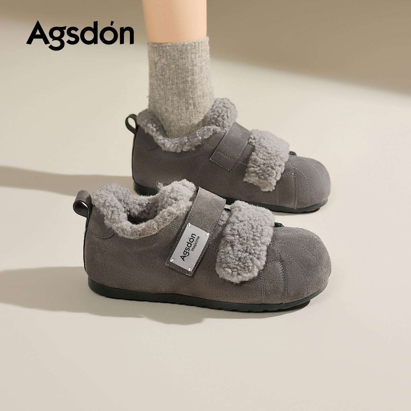 Zapatos de invierno 2025 nuevos zapatos de algodón de peluche de invierno zapatos casuales de capacitación deportiva de nieve