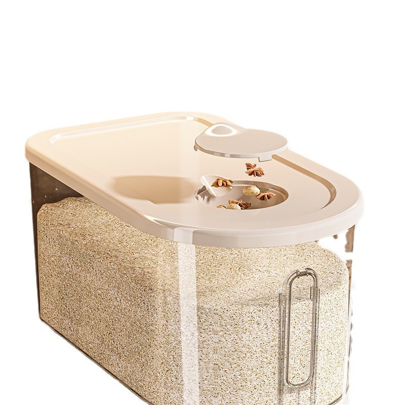 Cubo de arroz a presión de grado alimenticio simple, a prueba de insectos y humedad, caja de arroz sellada, cubo de fideos, fideos de arroz, contenedor de almacenamiento de granos diversos, arroz