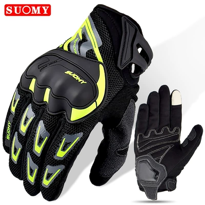 Motorcycle Safety Supplies — Gloves - green-s