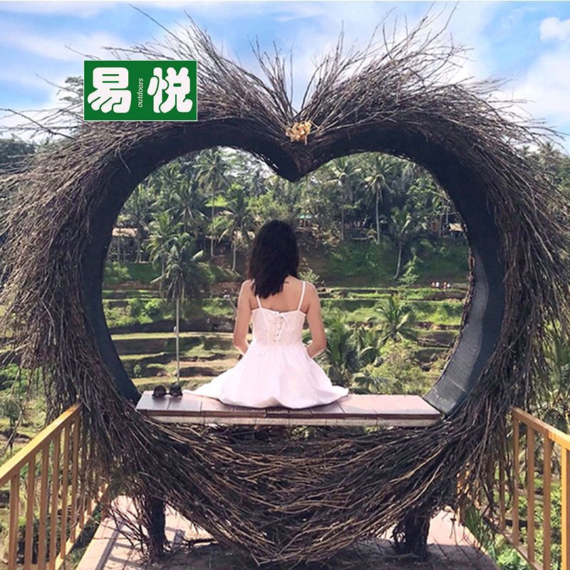 Columinar al aire libre con el mismo amor gran jaula de pájaros disparo props escénico tarjetas perforación nido de pájaros creativo celebridad en línea de Bali