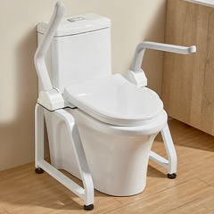 Simple Japanese style toilet non-slip armrest shelf elderly bathroom safety armrest toilet sit and stand aid