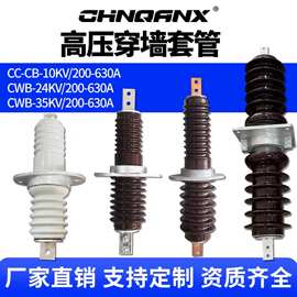 CWB高压陶瓷穿墙套管10KVCC-CB-630A户内外24KV400A绝缘套管35KV