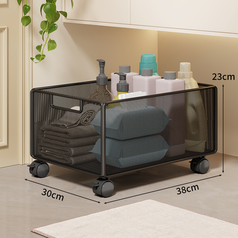 Carrito Cesta para Ropa Sucia de Hierro, Móvil, para Baño