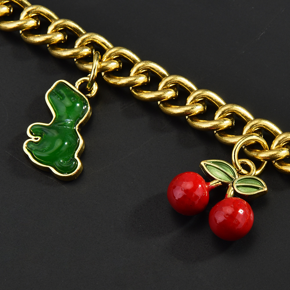 Nuevo estilo transfronterizo europeo y americano venta caliente dinosaurio amor concha cereza herradura fresa manzana bolso de cadena colgante bolso de mensajero mujer