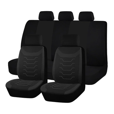 car seat cover four seasons | Universal seat cover - black-5-seater-9-piece-set