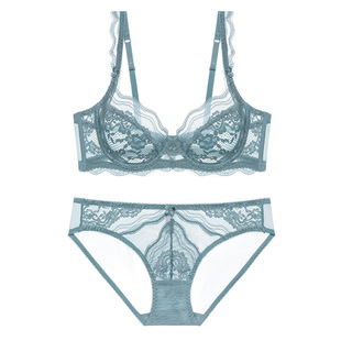 New Women's European and American Sexy Summer Thin Lace Underwear Bra Set