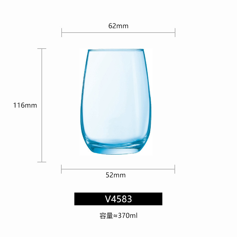 4-V4583 Mann Ningcai straight cup 370ml sky blue