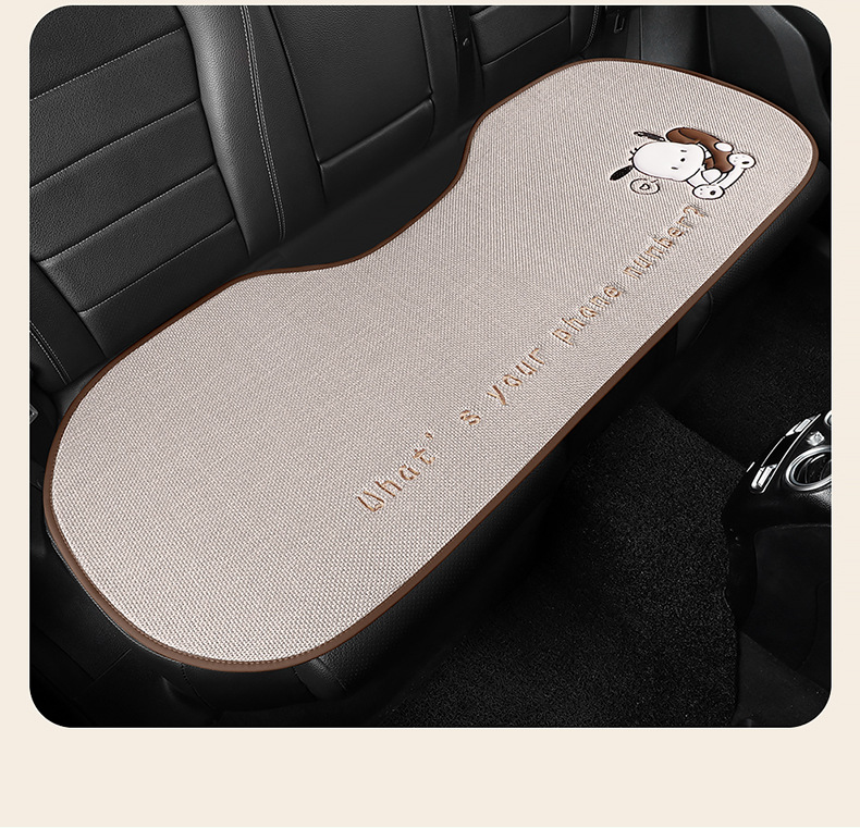 Car Seat Cushion for All Seasons, Cartoon Chunma Rear Three-Piece Car Seat Cushion, New Breathable Half-Pack Seat Cover for Women