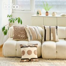 圈绒绣摩洛哥民族风异域抱枕套样板房名宿棕色刺绣靠背靠垫靠枕