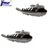 Высокое качество французские запонки манжеты манжеты мужские cufflinks пиктограммы запонки черные перья