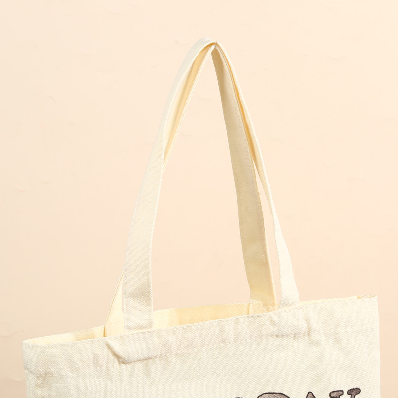 Bolsa de lona portátil personalizada ins Sensación avanzada Bolsa de lona en blanco de un solo hombro Escuela intensiva Impresión de logotipo publicitario