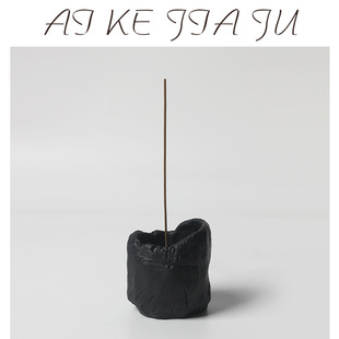Cement Material Artwork Black Art Incense Tuo Ji Wind Incense Insert Original Nordic Vintage Aromatherapy