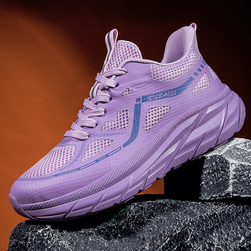 2025 nueva malla transpirable ultra ligera amortiguadora zapatos de corrida de rebote para hombres y mujeres aumentando la moda de pareja zapatillas antideslizantes