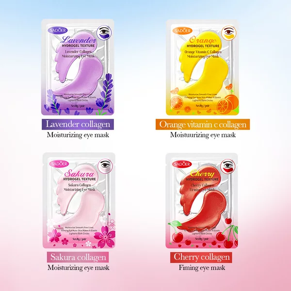 Full English Sadoer Cherry Collagen Firming Eye Mask Moisturizing Eye Mask Patch Cross-Border Foreign Trade Wholesale