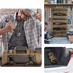 Rolling Hardware Tool Kit, Garden-style Electrician Woodworking Storage Bag, Multifunctional Car Suspension Storage Bag