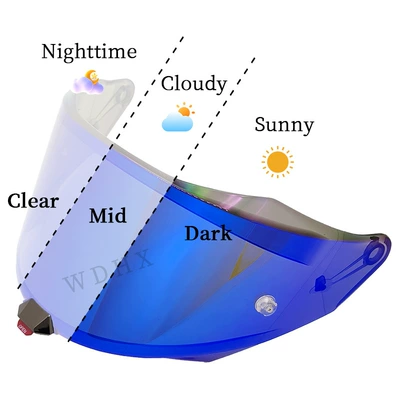 Dəbilqə (Kaska) aksesuarları – accessory - transparent-and-turns-blue-suitable-for-day-and-night-use