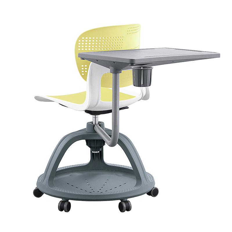 Silla de entrenamiento con tablero de escritura Silla de disco Silla de estudiante de respaldo de plástico integrado multifuncional Silla de discusión de aula inteligente image 10