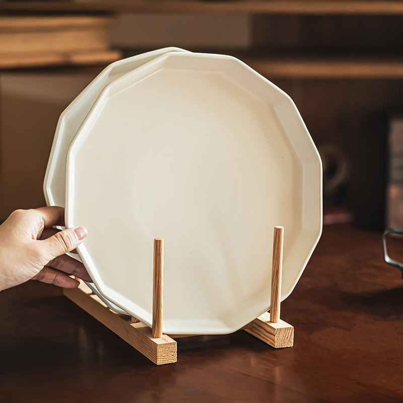 Personalidad de platos de cerámica mate poligonal restaurante grande platos de comida occidental platos de ensalada platos de platos caseros platos